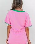 Colorblock Short Sleeve T-Shirt and Skort Set