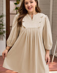 Mila Scallop Detail Mini PLUS Dress