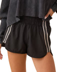 Varsity Stripe Elastic Waist Athleisure Shorts