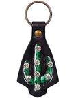 Hand Tooled Leather Key Chain Ring Handcraft Handmade Hilason