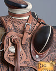 17 In Western Horse Saddle American Leather Wade Ranch Roping Dark Brown Hilason