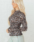 Seraphina Mock Mesh Long Sleeve Top