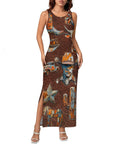 Baha Ranch Cowboy Treasures Bodycon Maxi Dress