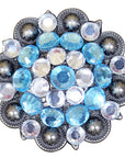 Turquoise Crystal Berry Saddle Headstall Tack Cowgirl Hilason