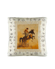 Baha Ranch Vintage Rodeo Stamp Throw Pillow Made in America