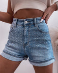 Rhinestone Denim Shorts