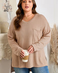 Abby Shoulder Knit Tunic PLUS Top