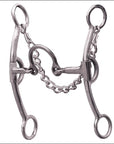 6.75" Professional Choice Derby Bit Smooth Medium Port Horse Curb Mouth