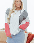 Everlee Knit Patchwork Casual Top