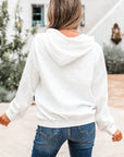 Cable Lattice Textured Kangaroo Pocket Hoodie