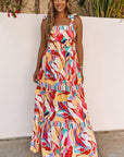 Milan Striped Trim Maxi Sundress