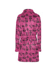 Baha Ranch Pink Cowboy Print Western Bath Robe