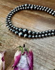NFR Collection Necklace – Graduated Sterling Silver Pearls 8mm to 14mm 46.5"