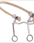 Hilason Western Horse Mouth Stainless Steel Ring Combo Snaffle Hackamore Bit