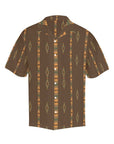 Mocha Aztec Men's Western Camp Shirt