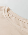 Plus Size Flower Patched Mineral Wash Top