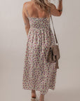Ditsy Floral Smocked Sleeveless Maxi Dress