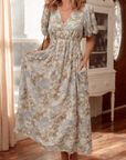 Nora Puff Sleeve Long Dress