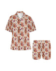 Highland Cow Floral Women's Western Pajama Set