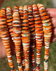 22” Orange & Turquoise Graduated Necklace