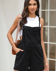 Saige Grommet Tie Straps Casual Denim Romper