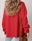 Taraette Patched Drop Shoulder Sweatshirt