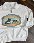 RTS Western Buckle Quarter Zip Medium