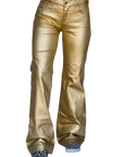 SIGNATURE TROUSERS - GOLD METALLIC