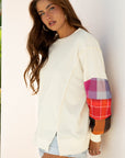 Anika Seam Patchwork top Long Sleeve Top