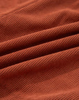 Corduroy Scalloped Edge High Waist Shorts