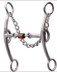 6.75" Professional Choice Derby Horse Bit 3 Piece Smooth Dog-Bone Mouthpiece