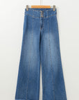Jaylani Raw Hem Flare Jeans
