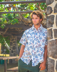 Lightweight Tahitian White Pareu Cotton Poly Blend