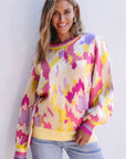 Aria Colorblock Balloon Sleeve Sweater