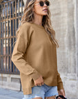 Milatrix Shoulder Pullover Solid Sweater