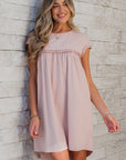 Kennedi Frilled Trim Loose Fit Mini Dress