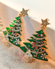 Anne Star Christmas Tree Earrings