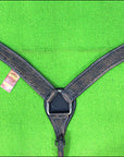 HILASON Western Horse Headstall Breast Collar Set Tack Genuine American Leather Basket Weave Rough Out Black