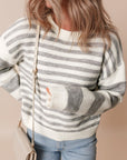 Dylan Stripe Drop Shoulder Sweater
