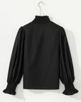 Estrella Flounce Sleeve Trim Blouse