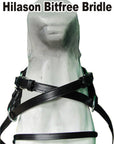 Leather English Bitless Bridle Horse Reins Bitfree Black Hilason