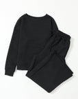 Textured Top and Pants Set