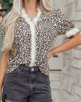 Lena Trim Short Sleeve Blouse