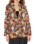 Baha Ranch Colores De Mexico Roses & Guitars Floral Blazer