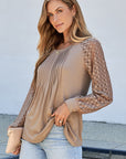 Christina Raglan Sleeve Pleated Top