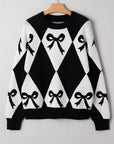 Daetta Rhombus Knit Loose Sweater