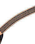 HILASON Western Horse Headstall Breast Collar Set Tack Genuine American Leather Basket Weave Rough Out Dark Brown