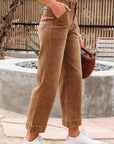 Courtney Cropped High Rise Wide Leg Jeans