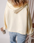 Kate Fleece Lined Half Zipper Kangaroo Pockets Loose Hoodie