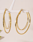 Marigold Plated Double Hoop Earrings